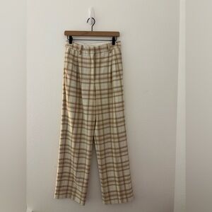 Aritzia Wilfred Francesca Check Plaid Pants